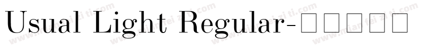 Usual Light Regular字体转换